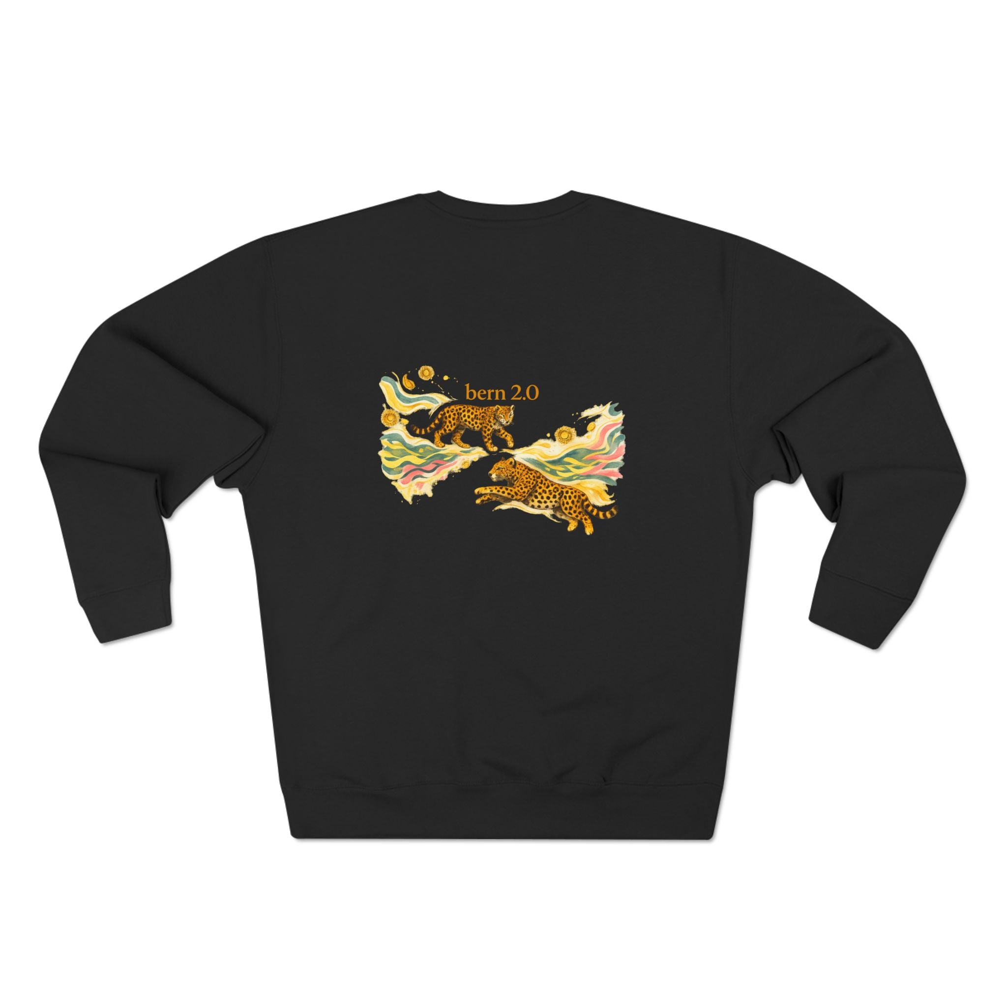bern 2.0 — Watercolor Leopard Crewneck (Lane Seven LS14004 Black)