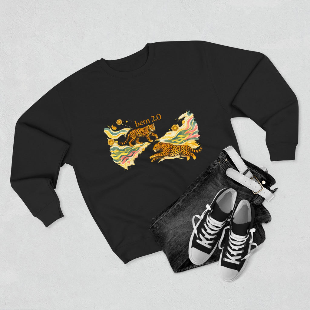 bern 2.0 — Watercolor Leopard Crewneck (Lane Seven LS14004 Black)