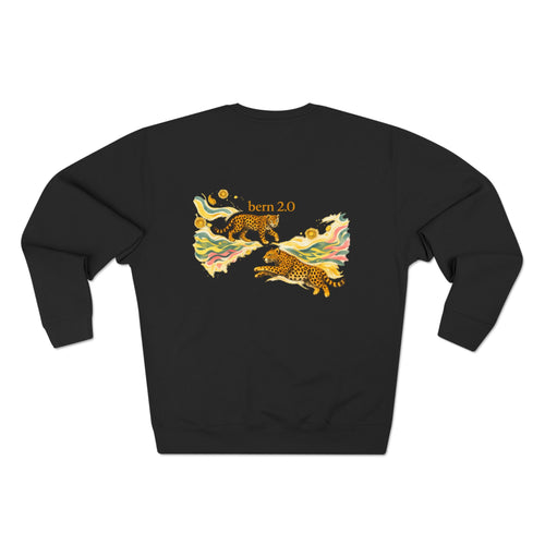 bern 2.0 — Watercolor Leopard Crewneck (Lane Seven LS14004 Black)