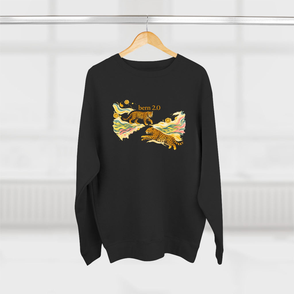 bern 2.0 — Watercolor Leopard Crewneck (Lane Seven LS14004 Black)